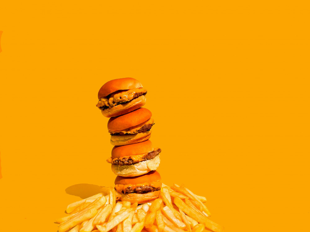 stack of burgers